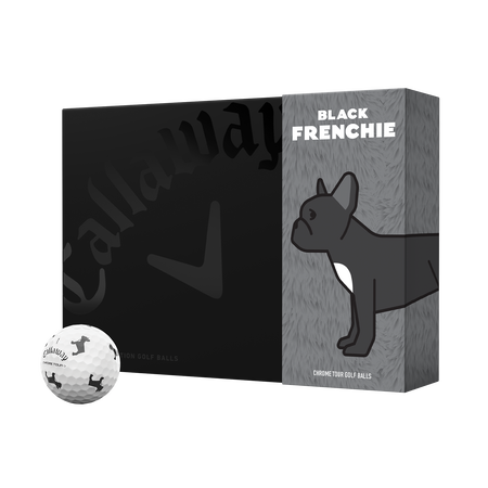 Chrome Tour &laquo;&nbsp;Small Dogs&nbsp;&raquo;&nbsp;: Balles de golf Bouledogue fran&ccedil;ais couleur noire