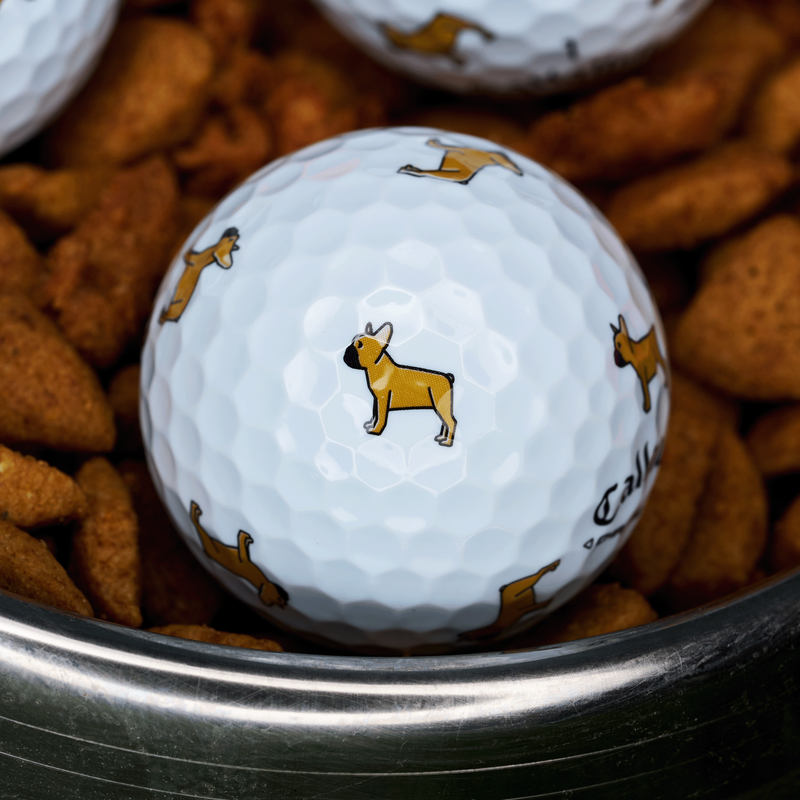 Chrome Tour &laquo;&nbsp;Small Dogs&nbsp;&raquo;&nbsp;: Balles de golf Bulldog fran&ccedil;ais couleur fauve - View 4