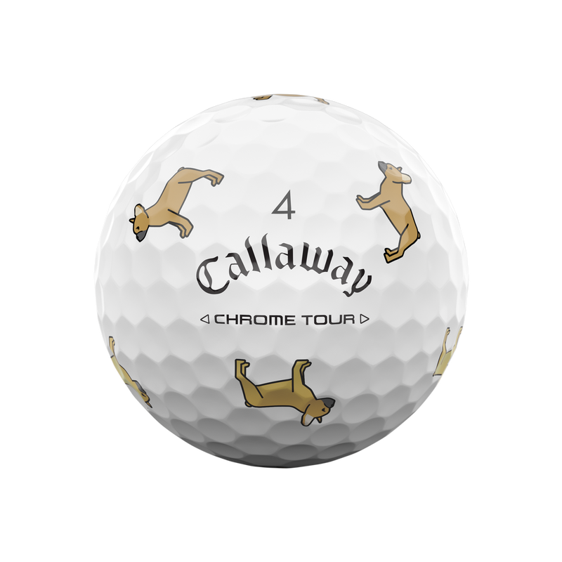 Chrome Tour &laquo;&nbsp;Small Dogs&nbsp;&raquo;&nbsp;: Balles de golf Bulldog fran&ccedil;ais couleur fauve - View 5