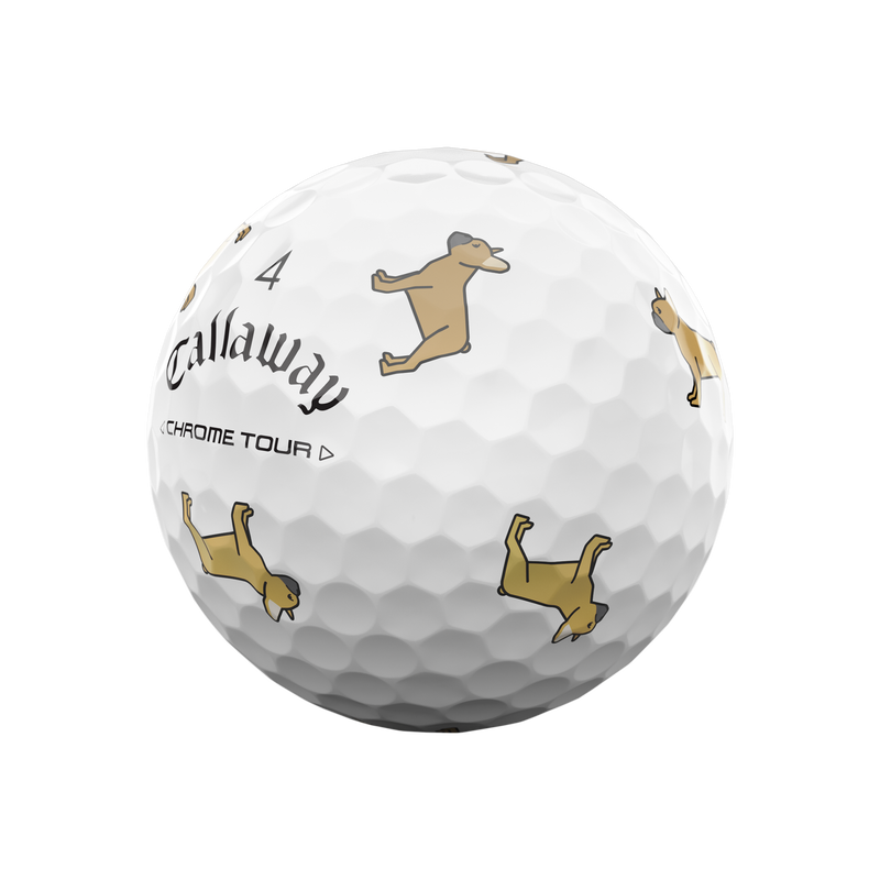 Chrome Tour &laquo;&nbsp;Small Dogs&nbsp;&raquo;&nbsp;: Balles de golf Bulldog fran&ccedil;ais couleur fauve - View 6