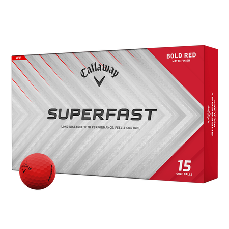 Lot de 15 balles Superfast rouge vif